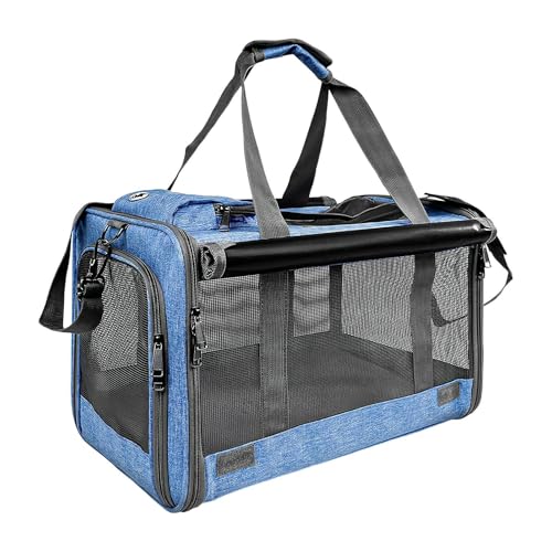 Cat Carriers - Up to 20lbs Breathable Travel Tote | Cat Bag Carrier - for Camping Motorcycle Airplane Car Outdoor Adventure Hosp