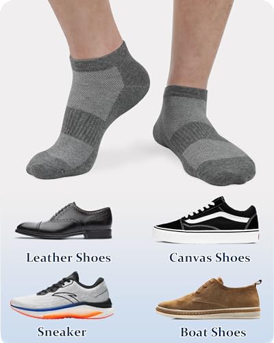 Image of Jane Stone Men's Ankle Socks Cotton Non Slip No Show Socks Size 9-12 /13-15