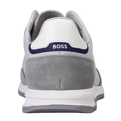 Image of BOSS Men's Zayn Low Profile Suede Leather Two Tone Sneaker
