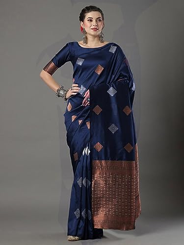 Image of Flosive Women's Fabulous Mix Color Kanjivaram Sona Chandi Silk Saree