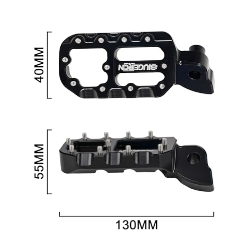Image of JFG RACING Dirt Bike Foot Pegs,Forged 6063 Aluminum CNC Rest Pedal Footpegs for YZ65 18-26 /YZ85 02-26 /YZ125 97-26 /YZ250 98-26 /YZ250F 01-22 /WR250F 01-24 /YZ450F 03-22 /WR450F 03-26 /YZ125X YZ250X-Black