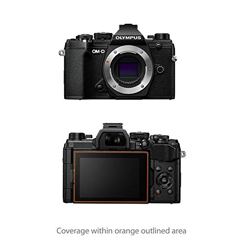 Protector de pantalla Olympus OM-D E-M5 Mark III BoxWave invisible transparente pack de 2 3