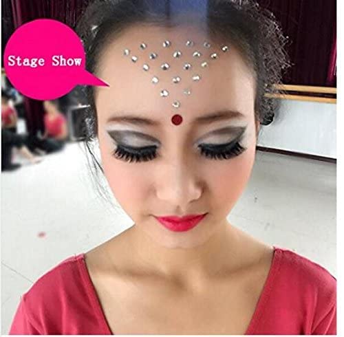 1Sheet 91Pcs Assorted Size 5Mm/8Mm/10Mm/12Mm Self-Adhesive Jewels Rhinestone Crystal Shiny Stickers Eyes Pad For Body Face Nail Crafts Festival Carnival Party Makeup Perform Eye Shado (Silver) #TOP2