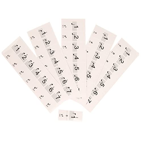 Totority Electronic Organ Keyboard Stickers 0.1mm Thin 61/88 Key Piano Stickers Reusable Music Note Adhesives
