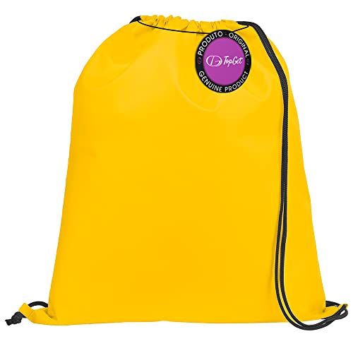Mochila tipo Saco Gym Sack 35x41cm em Nylon Dinky TopGet (Amarelo)