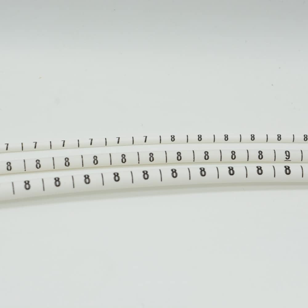 Plastic Heat Shrink Tubing Cable Marker Label Wire Number 0 to 9 1-16mm PVC Insulation Shrink Ratio 2:1 1000pcs White(100 Each for 18mm 0-9)