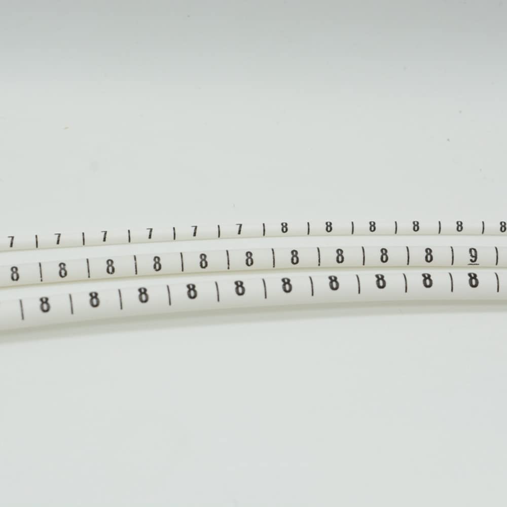 Trwałe koszulki termokurczliwe do oznaczania kabli — 1000 szt. izolacji PVC, współczynnik skurczu 2:1, numerowane 0–9, 1–16 mm(100 each for 18mm 0-9)