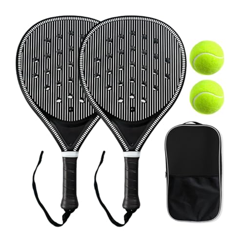 Palas de pickleball | Pala ergonómica portátil de fibra de carbono | Juego de raquetas de tenis, para mujeres, hombres, adultos, juegos deportivos, práctica, playa, parque, jardín, escuela, vacaciones