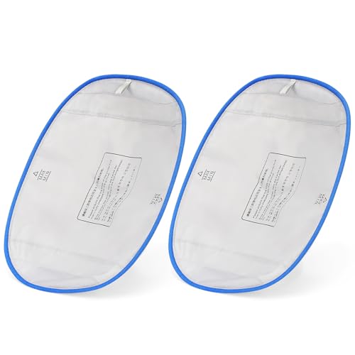 Hazrela Cat Litter Box Waterproof Pad Replacement Liners for Self-Cleaning Litter Boxes White with Blue Trim 14.96 x 11.81 Inches Leak-Proof Protection 2 Pack