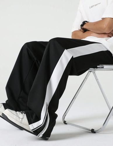 Image of BE SAVAGE Trendy Side Zip Baggy Track Pants for Men | Joggers | Gym Wear | Casual & Street Style Trackpants | Relaxed Fit with Zipper Pockets