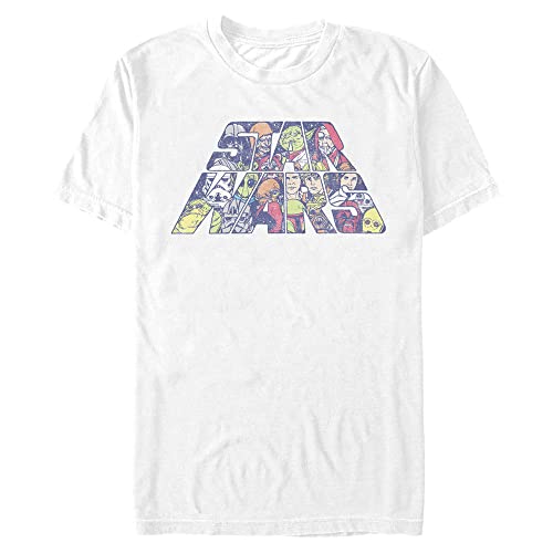 T-Shirt Star Wars Homme Caractères Inclinés qui ne se déforme pas au lavage