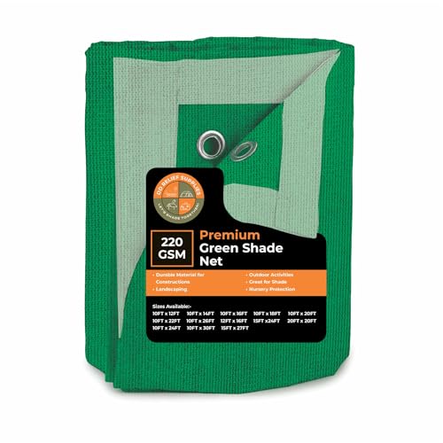 Image of Heavy Duty Green Shade Net Tarp | 6 x 6 ft 75% UV Protection Agro Net | Multipurpose Garden, Balcony, Fence & Canopy Cover