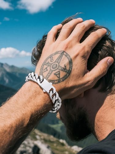 Richsteel 5/7/9/12mm Wide Miami Cuban Link Chain Bracelet for Men Women,Stainless Steel/Gold/Black Plated,7.4/8.2/9 Inch Length,Hip Hop Urban Street-wear Jewelry(Gift Wrapped)2