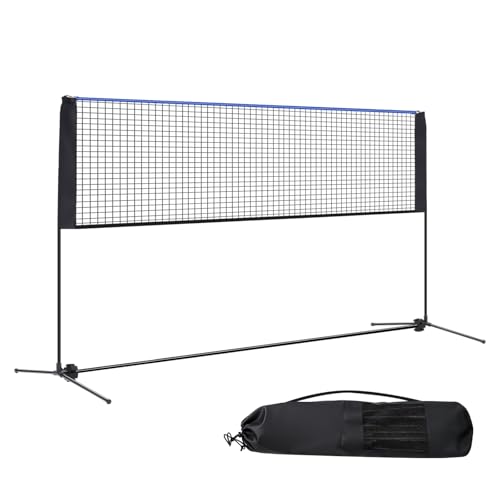 NEWBULIG Portable Badminton Net Set, 10FT/14FT/17FT Wide, Adjustable Height Multi Sport Net for Pickleball, Tennis, Volleyball, Soccer Tennis, Indoor Outdoor with Carry Bag, Easy Setup for Backyard