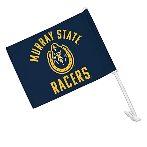 Murray State University Racers Logo Car Truck Flag with Window Clip On Pole Holder - Right Passenger Side
