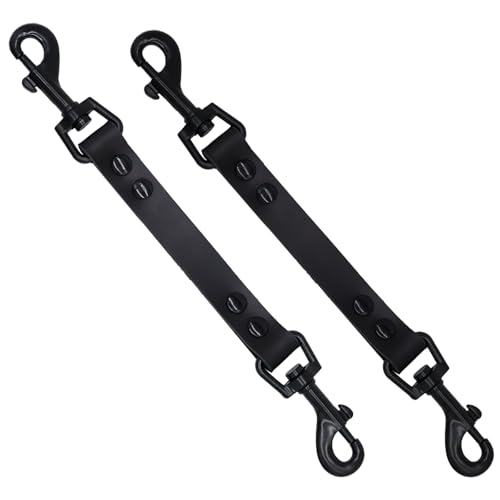 DORUI Dog Safety Clip for Prong Collar Waterproof Leash Backup Clip Connector Dual Clasps Rotating Buckle for Pinch Collar (2 Pcs)