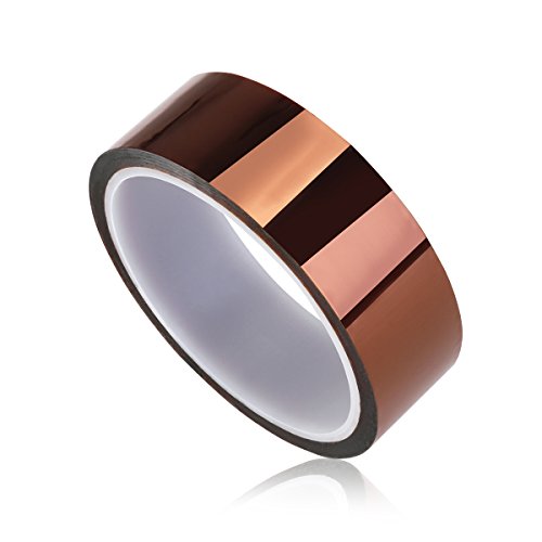 Tinksky 30mm * 33m Hohen Temperaturen Hitzebeständig Tape Polyimid Film Klebeband (Tawny)