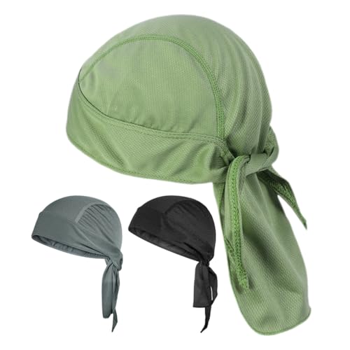 Alipis 3 Gorras de Calavera de Poliéster para Hombre Absorción de Sudor y Protección Solar, Pañuelos Deportivos Versátiles para Ciclismo y Actividades al Aire Libre