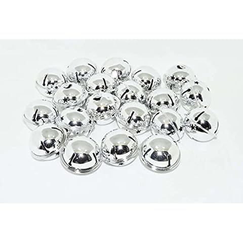 Palmetto Housewares Bell 20pcs Diameter 4cm, Steel Bell Surface Electroplated Set of 20pcs (Silver) Cover