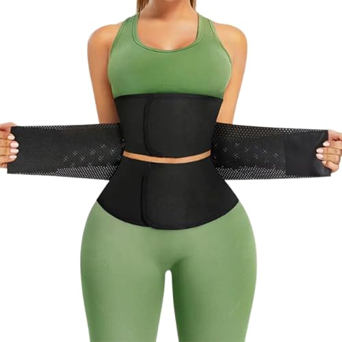 Cinturón de entrenamiento de cintura, cinturón adelgazante para la cintura, faja moldeadora de abdomen, cinturón abdominal de soporte de espalda para mujeres y hombres, Negro, XXL