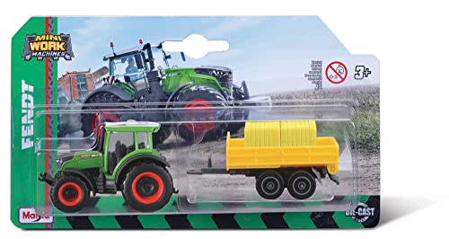 Maisto Mini Working Machines FENDT 209 VARIO TRACTOR WITH LOG TRAILER, 3” Scale - Image 2