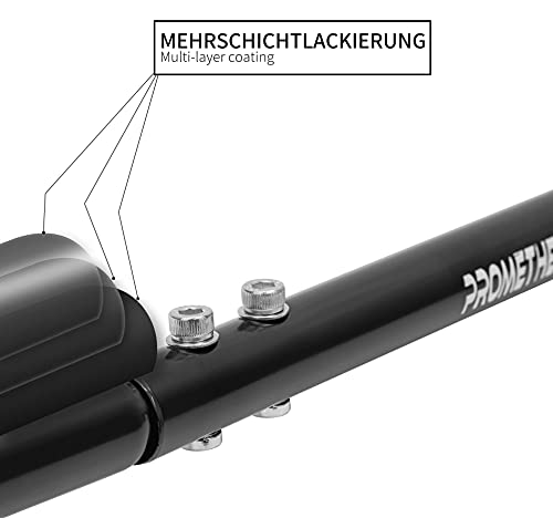 PROMETHEUS BICYCLES Fahrradstange für Kinderfahrrad | Schiebestange Kinderfahrrad | universal Schubstange Fahrrad Kinder teilbar rutschfest stabil - Schwarz