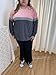 TIYOMI Plus Size Shirts Women Raglan Long Sleeve Round Neck Colorblock Color Block Tops Solid Plain Color Pink Grey Fall Winter Spring Hoodless Sweatshirt Pink Light Grey Gray 2XL