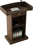 GFXYQPDNV Podium Quietscher Holz Quietscher mit Kirche Kanzel Unterstützung Kanzel Podium Konferenztisch für Kirche Schule / 60 x 42 x 120 cm