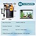 hygger External Hang-On-Back Canister Aquarium Filter,Quiet Fish Tank Filter with 3-Stage Filtration,Anti-Dry Burn Motor,Adjustable Flow,Oil Skimmer,Duckbill Nozzle,Shower Spray Bar (5W,≤10 gal)