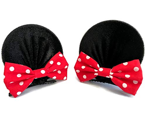 Red Polka Dot Bow Clips for Baby Girls Toddlers Hair Clips Costume Accessory: M3 (MC Clip-L)