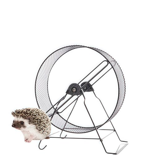 JourneyJolt静音回し車 ハムスター 龍猫 刺? 松鼠用 サイレントホイール 小動物ランニングホイール 壁掛け可能 丈夫で安全 夜も静か スポーツホイール (黒)