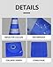 BATTIFE [4 Pack] 28 Inch Collapsible Traffic Safety Cones, Multi Purpose Pop-up Cones and Reflective Collar, for Road Parking, Driving Practice (Blue)