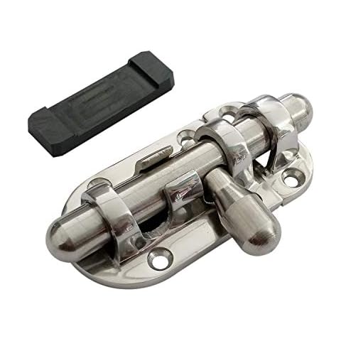 NRC&XRC Marine 316 SS Heavy Duty 2-3/8"(60MM) Locker Latch Slide Barrel Bolt for Marine Boat Window/Door/Hatch Cover
