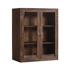 zyr Massivholz Tee Schrank Staubdichter Teetasse Halter Kleiner Blog Regal Desktop Regal Countertop Mini Kabinett Organizer Mit Acrylfenstern Und Vintage Metallgriffe