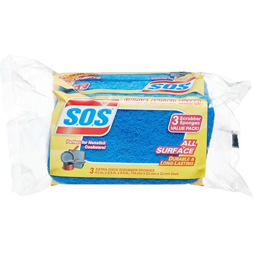 Image of S.O.S All Surface Scrubber Sponge, 3 Count