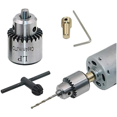 Mini Electric Drill Chuck 0.3-4mm, Hand Portable Handheld Drill Chucks Taper Mounted Lathe for Motor Shaft Cover