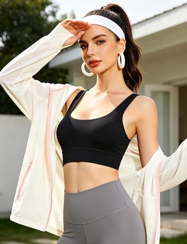 Image of Sports Bras for Women, Light Support Push Up Sport Bra Workout Built in Bra Scoop Neck U Back Yoga Sports Bra