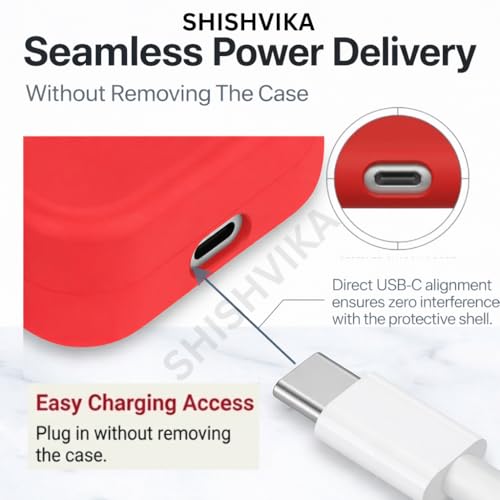 Image of SHISHVIKA Case Cover Compatible for CMF by Nothing Buds Pro 2 / Buds 2 Plus /Buds 2 (Orange, R - Pin)