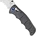 Benchmade - Nakamura Axis 484-1 Knife, Drop-Point Blade, Serrated Edge, Satin Finish, Carbon Fiber Handle