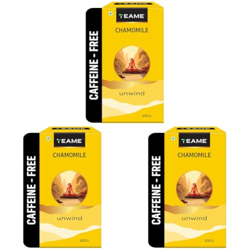 Image of TE-A-ME Chamomile Tea - 100 Tea Bags | Chamomile Tea for Sleep | Helps in Stress Relief & Relaxation (Pack of 3)