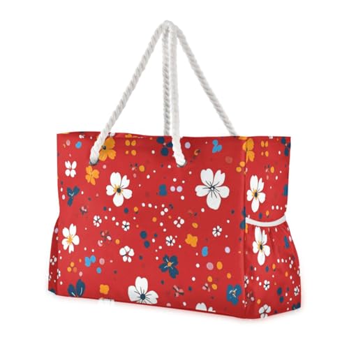 Sac de voyage grande capacité calicot rouge pour ranger toutes vos affaires