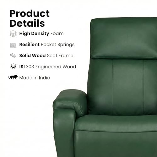 Image of Zeus Motorized Recliner | Premium Leatherette Upholstery | Single Seater Recliner Sofa for Office, Corporate & Hospitality | Ergonomic, Sleek & Space-Saving Design | 18 Months Warranty