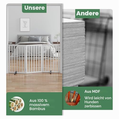 Hundegitter für Türen, Hohes Hundegitter für den Innenbereich, Faltbare Haustiergitter für Türen Schlafzimmer… – Ansicht 6