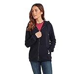 TOG24 Mia Womens Supersoft Brushed Back Fleece Full Zip Ultra Warm Premium Hoody Sweatshirt Dark Indigo