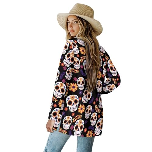 Image of Women's Open Front Cardigan Long Sleeve Loose Sweater Lightweight Soft Cardigan Jackets