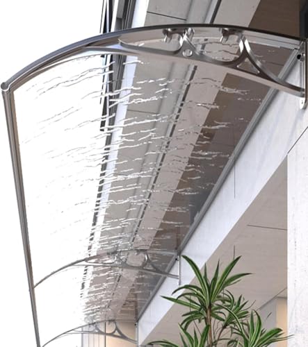 UV-Schutz, regenfester Überdachung, robuster Aluminiumrahmen und Polycarbonat-Dach für Garten, Veranda und Tür, Wetterschutz, Outdoor-Zubehör