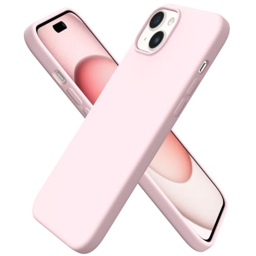 ORNARTO für iPhone 15 Plus Hülle - Dünne Handyhülle Aus Flüssigem Silikon 6 7 Zoll Kratzfeste Und Stoßfeste Schutzhülle (2023) - Rosa