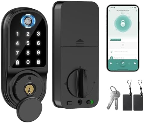 Picture of Keyless Entry Fingerprint Smart Biometric Deadbolt, Electronic ...