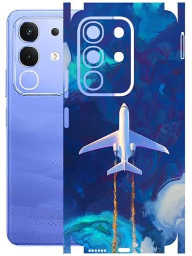 Image of AtOdds Mobile Skin Sticker Wrap | Compatible for VIVO IQOO Z10X (5G) | Scratchproof Matte Finish | Full Coverage for All Sides & Camera Protection (Wander-Jet)