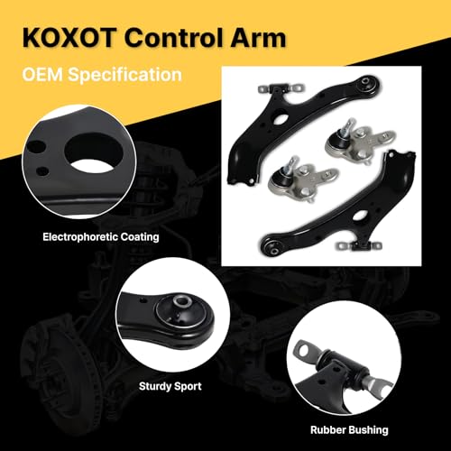 4Pcs Front Lower Control Arm Ball Joint Compatible with Toyota 2011 2012 2013 2014 2015 2016 2017 2018 2019 2020 Sienna K622035 K622036 K500187 K500188 - Image 5